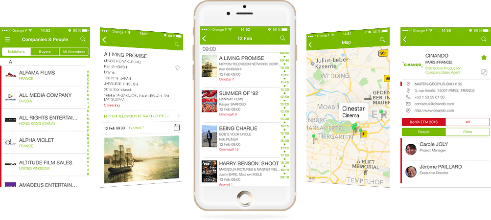 Cohérence Cinando avec l'application mobile